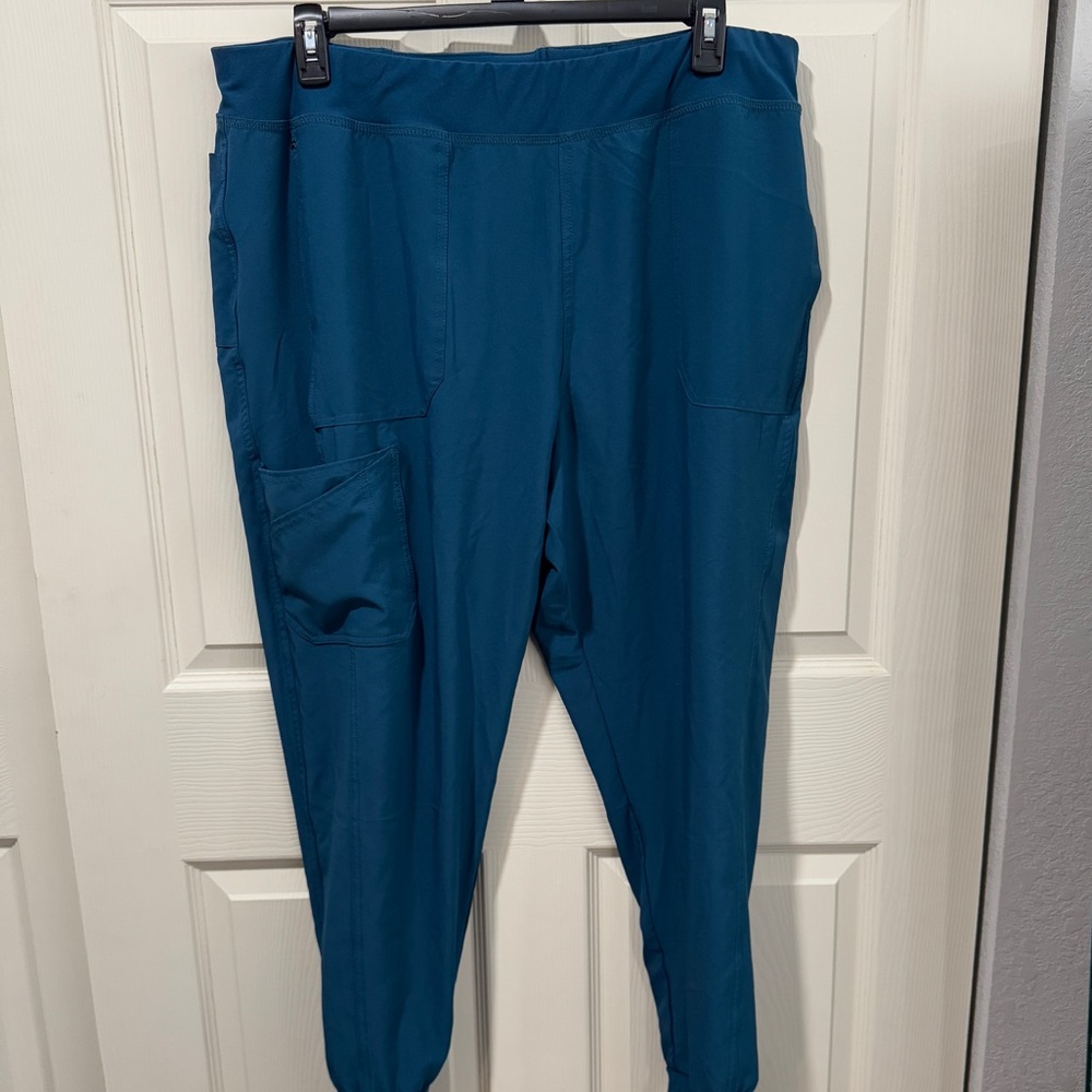 Teal Jogger Scrub Pants